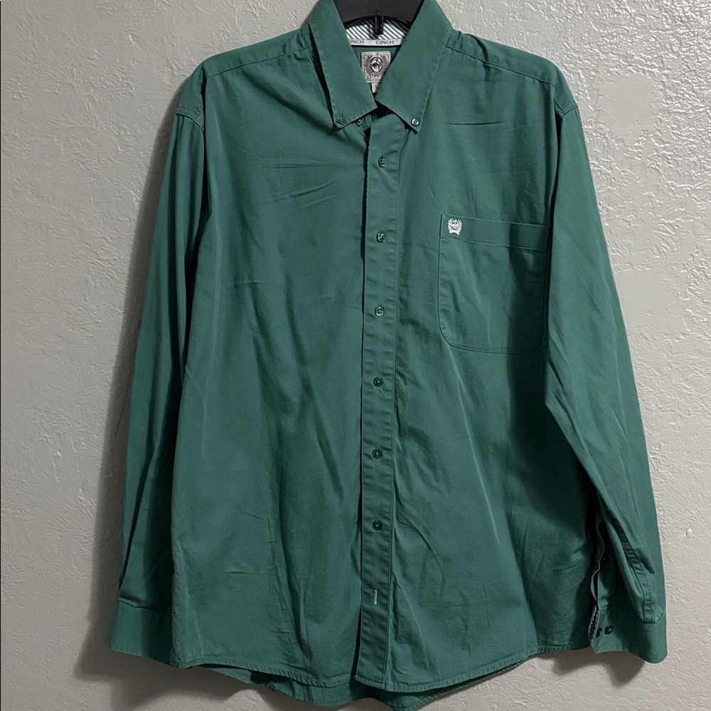 Cinch Green Men's Dress Shirt